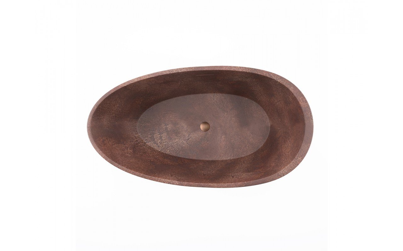 Spoon 2 Egg Shaped Bronze Solid Surface Bathtub